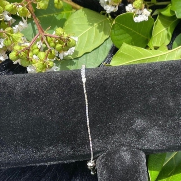 NWT Savvy Cie Sterling Silver Cubic Zirconia Box Tennis Bracelet - Picture 4 of 10